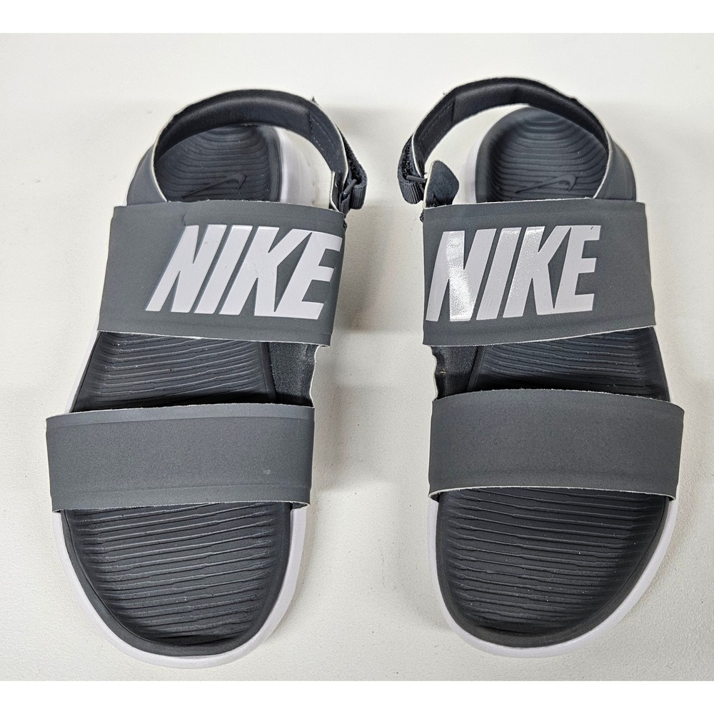 Nike Ultra Comfort Grey White Athletic Sandals Adjustable Strap Womens 10